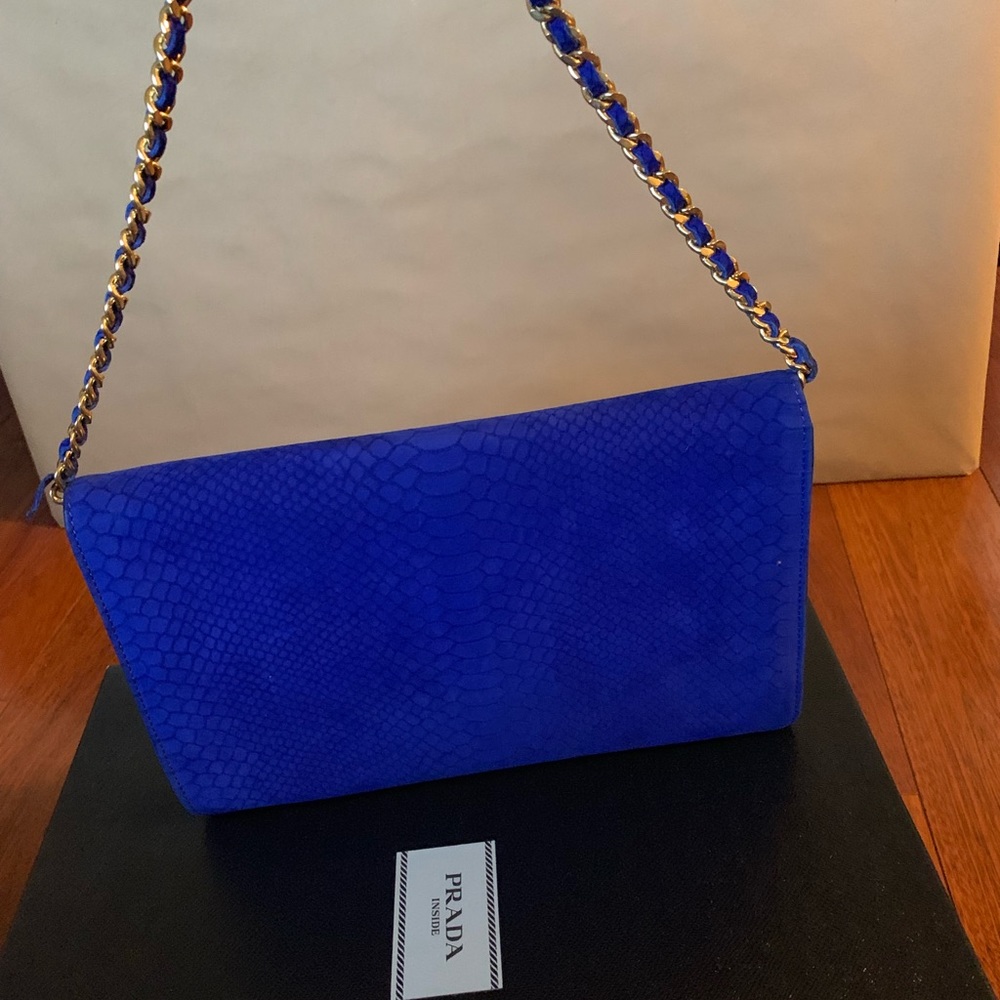 CASHHIMI BLUE PYTHON CLUTCH - Picture 5 of 8